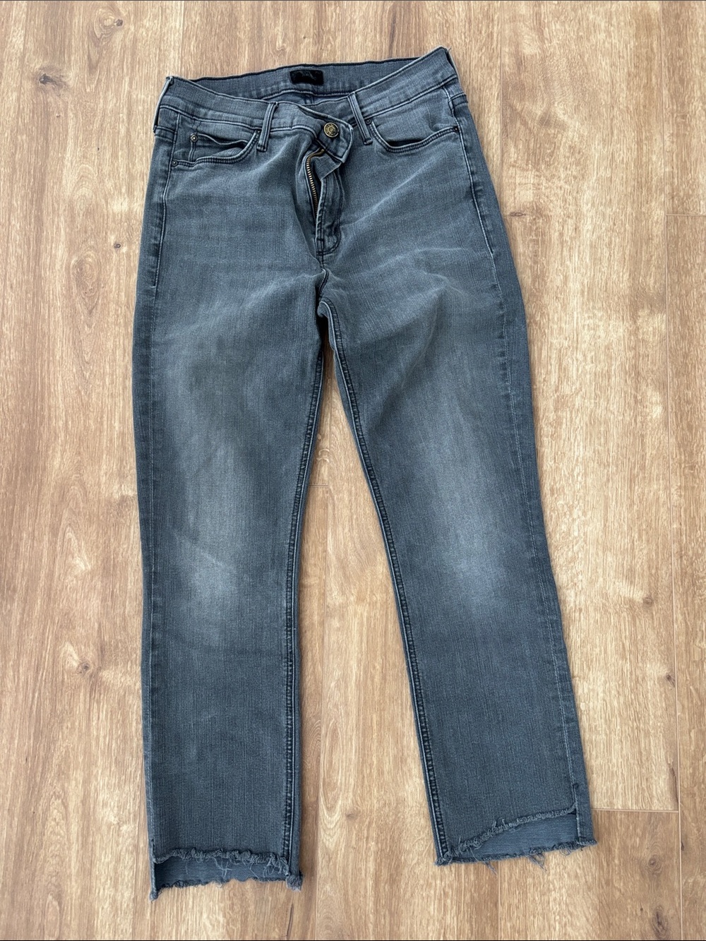 MOTHER Dark Gray Straight-Leg Jeans - size29 the mid rise dazzler ankle
